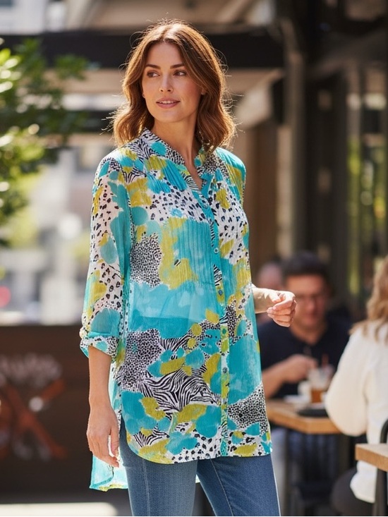 Pia Rossini Tops - Pia Rossini Chiffon Resort Wear
